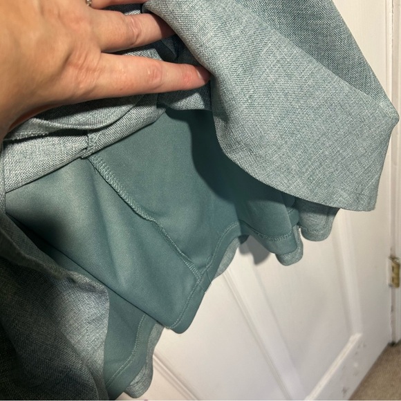 Lulu's Winsome Backless Skater Mini Dress Mint Blue Pockets Fit & Flare Medium - Picture 8 of 15